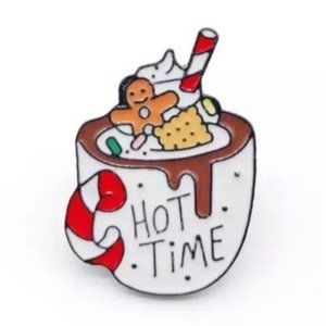 50% OFF! Christmas cocoa pin enamel coffee gingerbread candy cane cup mug